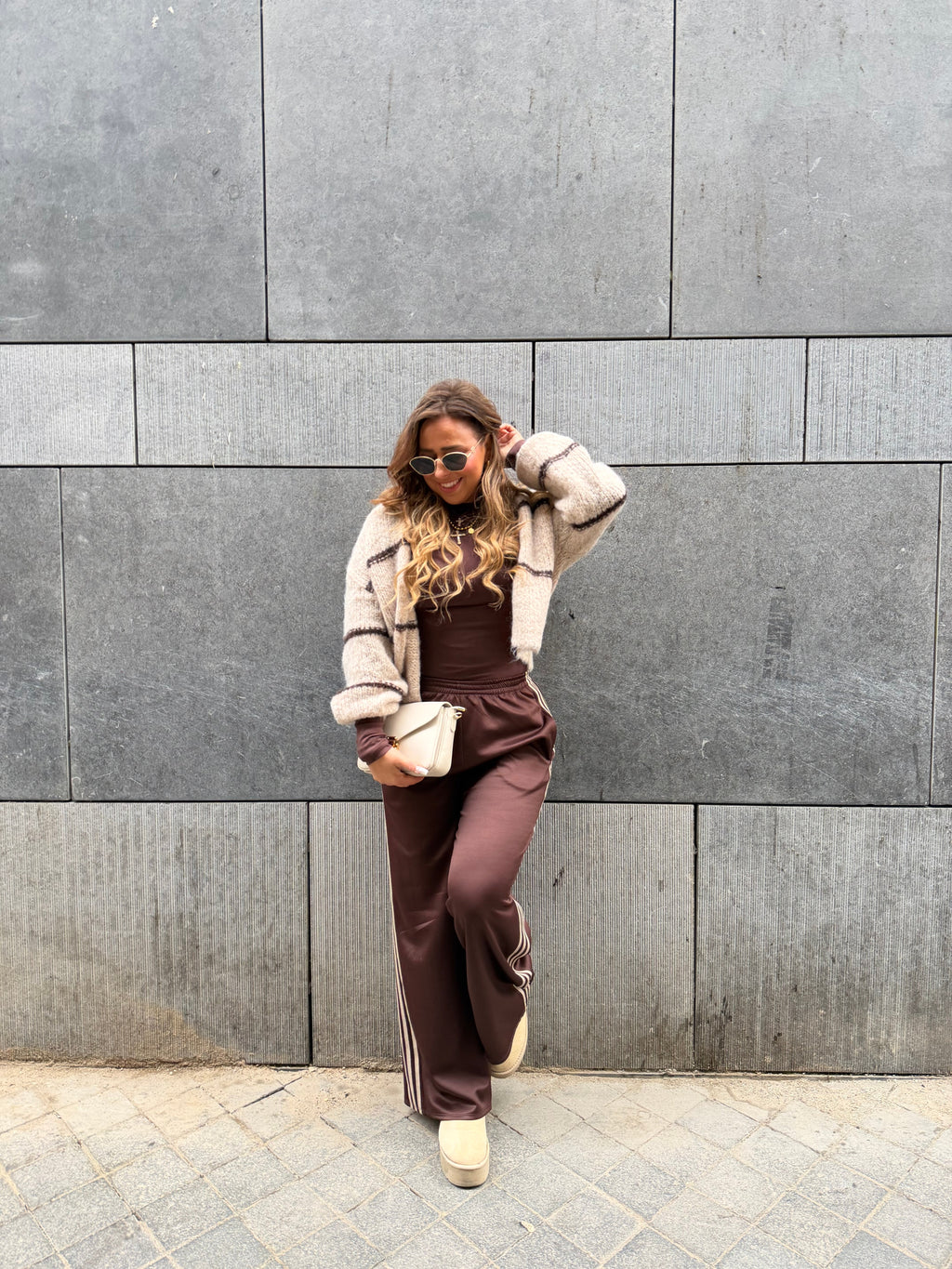 Stripes Cardigan Beige - MyBajka