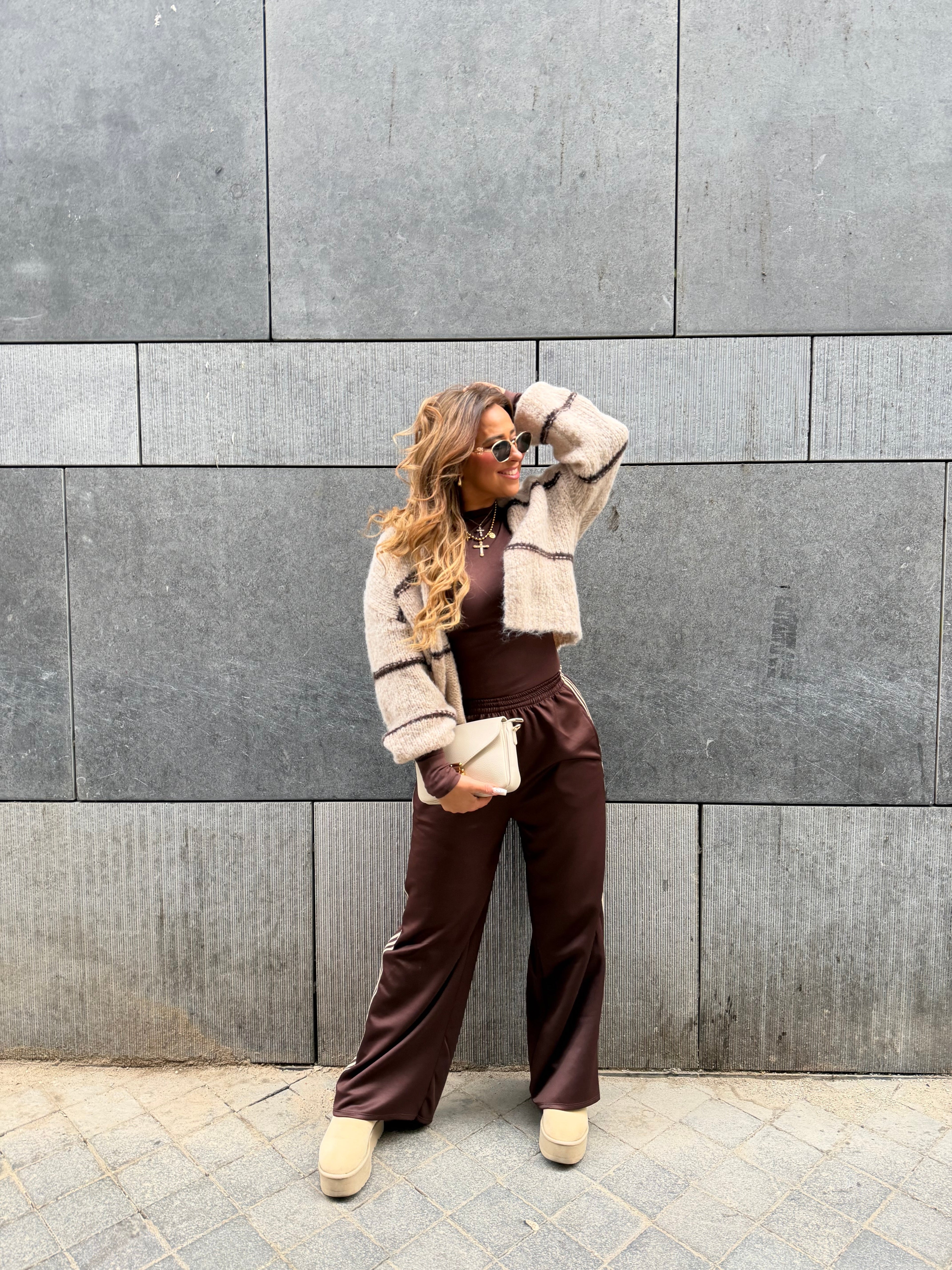 Stripes Cardigan Beige - MyBajka